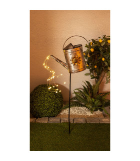 Gießkanne LED Solar Outdoor Lighting Silver Dawn to Dusk Sensor 3500K IP44-2