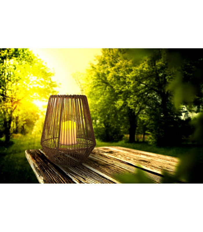 Plasto Solar Outdoor Lighting Brown Dawn to Dusk Sensor 600-700K IP44-4