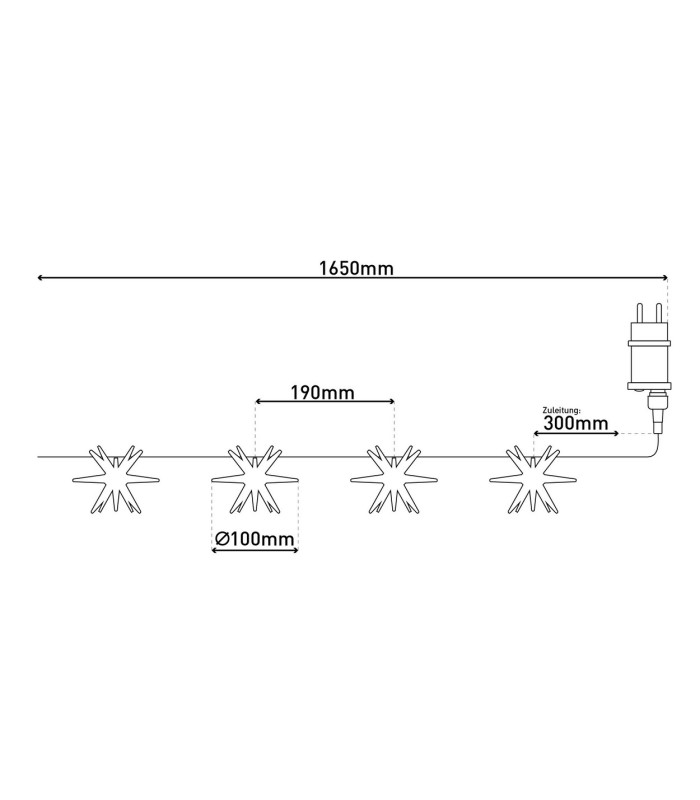 3D-Sterne LED White Battery Powered 2500-2700K IP44 Timer Function-3