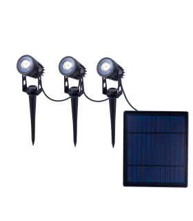Spoti LED Solar Outdoor Lighting Black Dawn to Dusk Sensor 4000K IP44-1