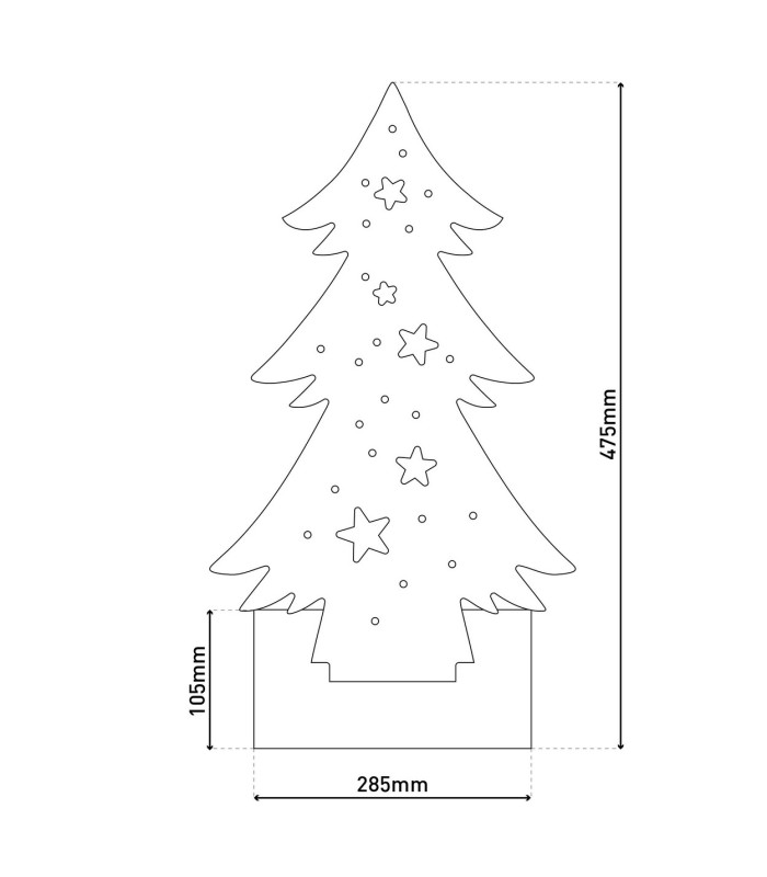 Tannenbaum Small Nature Battery Powered 2700K IP44 Timer Function-4