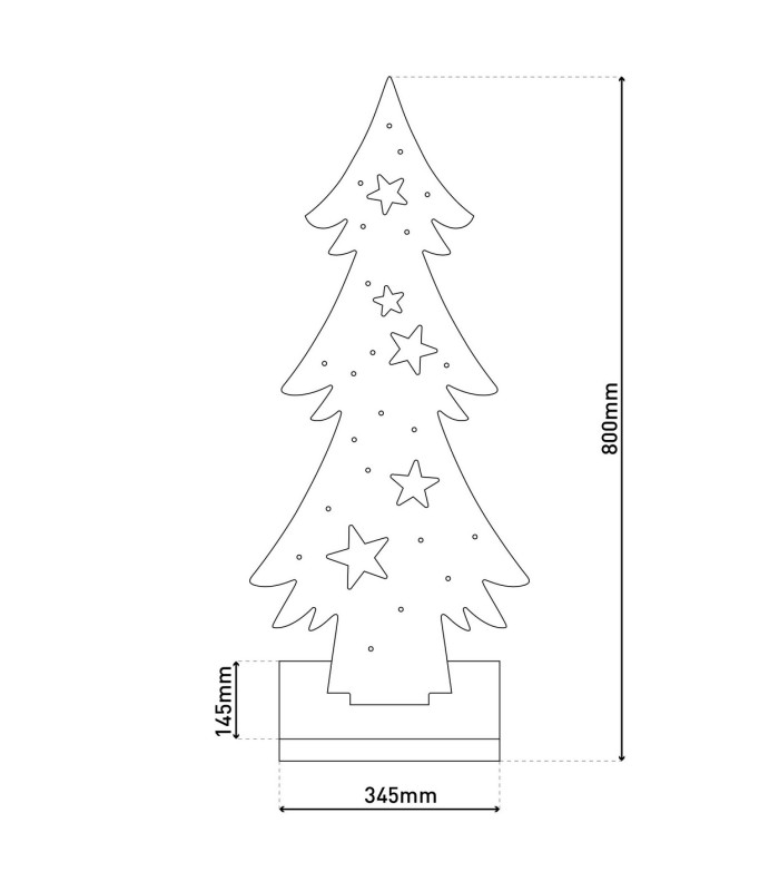 Tannenbaum Large Nature Battery Powered 2700K IP44 Timer Function-3