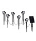Nomi LED Solar Outdoor Spike Black Dawn to Dusk Sensor 3000K IP44-6