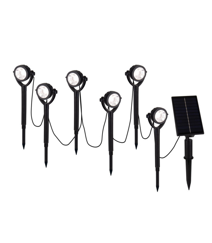 Nomi LED Solar Outdoor Spike Black Dawn to Dusk Sensor 3000K IP44-7