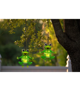 Frosch Set of 2 LED Solar Outdoor Lighting Green Dawn to Dusk Sensor 2800-3000K IP44-2