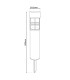 Bobby Set of 3 Solar Outdoor Spike Steel-Blank Dawn to Dusk Sensor 2800-3200K IP44-4