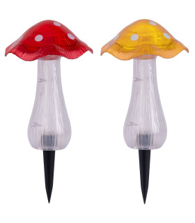 Mantar Set of 2 Solar Outdoor Lighting Multi Colour Dawn to Dusk Sensor 5000-5500K IP44-1