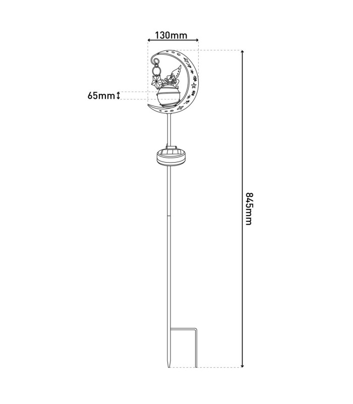 Fee Solar Outdoor Lighting Black Dawn to Dusk Sensor 2800-3200K IP44-4