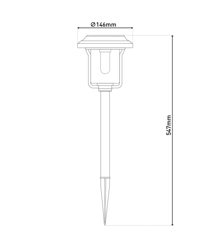 Simon LED Solar Outdoor Spike Black Dawn to Dusk Sensor 2700K IP44-3