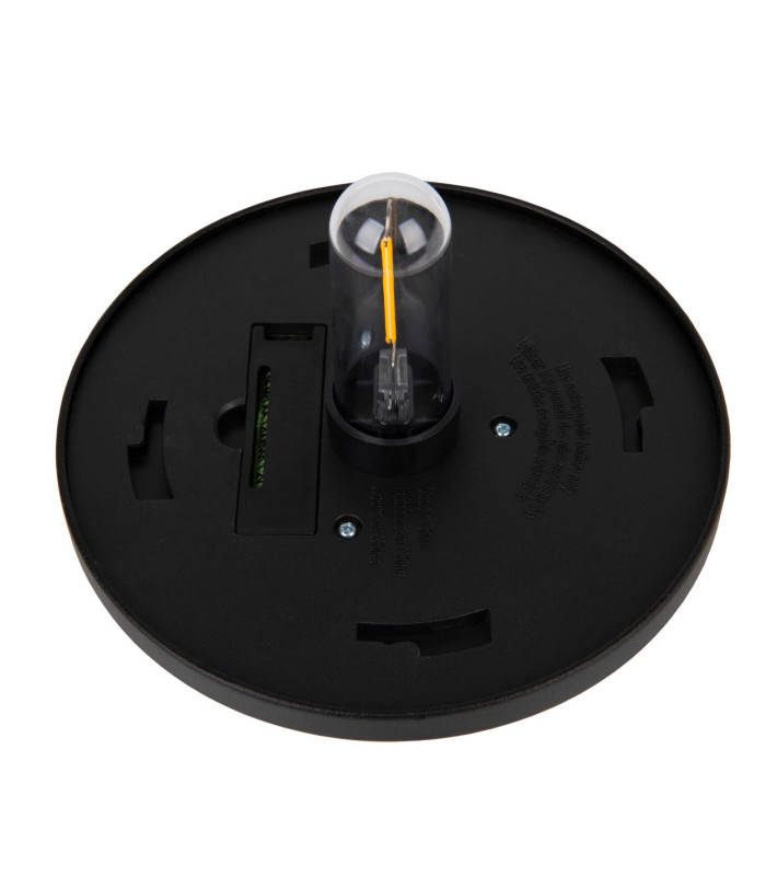 Simon LED Solar Outdoor Spike Black Dawn to Dusk Sensor 2700K IP44-9