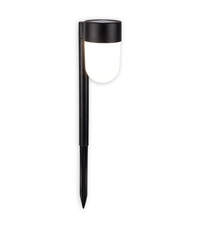 Sina Set of 2 Solar Outdoor Spike Black Dawn to Dusk Sensor 2700-3000K IP44-5