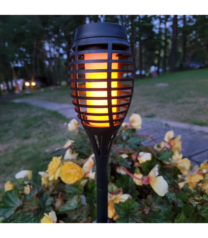 Fanilo Set of 5 LED Solar Outdoor Spike Black IP44-3