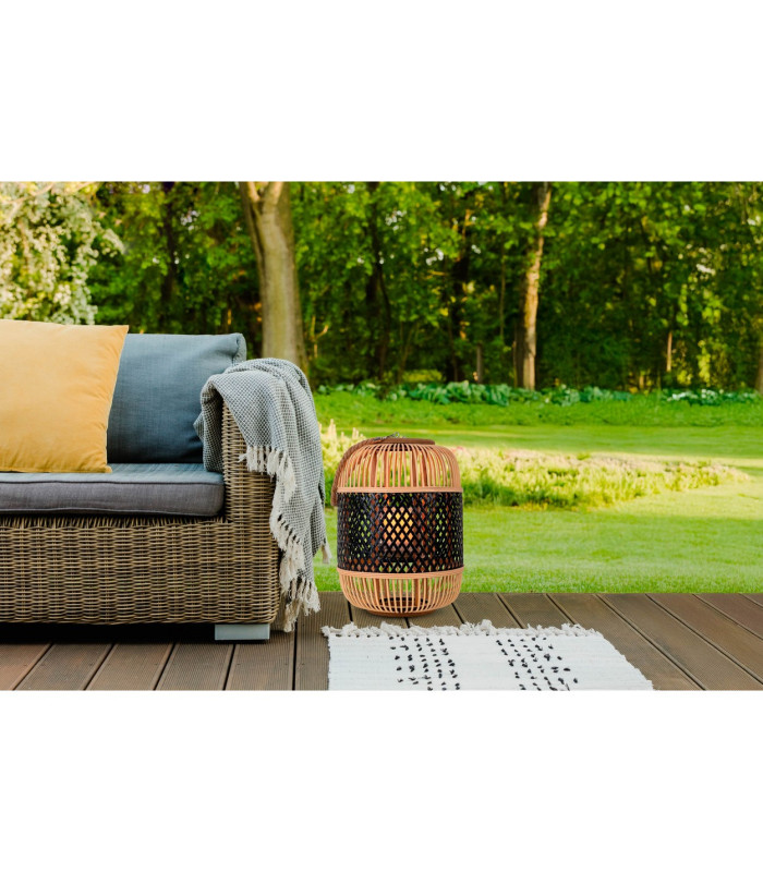 Korbinian 27cm Solar Outdoor Portable Lamp Black Dawn to Dusk Sensor 1500-1800K IP44-4