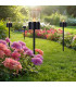 Naeve Set of 4 LED Solar Outdoor Spike Black Dawn to Dusk Sensor IP44-3