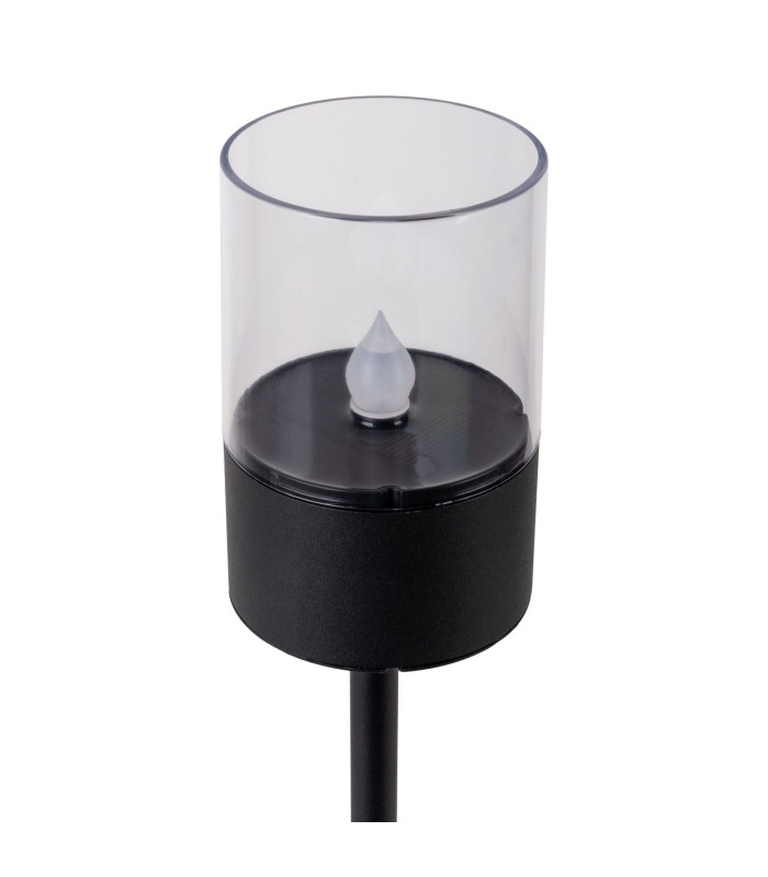 Naeve Set of 4 LED Solar Outdoor Spike Black Dawn to Dusk Sensor IP44-8