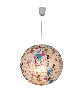 Papierleuchte Spherical Pendant Ceiling Light Multi Colour 1xE27-1