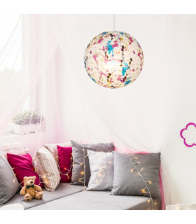 Papierleuchte Spherical Pendant Ceiling Light Multi Colour 1xE27-2