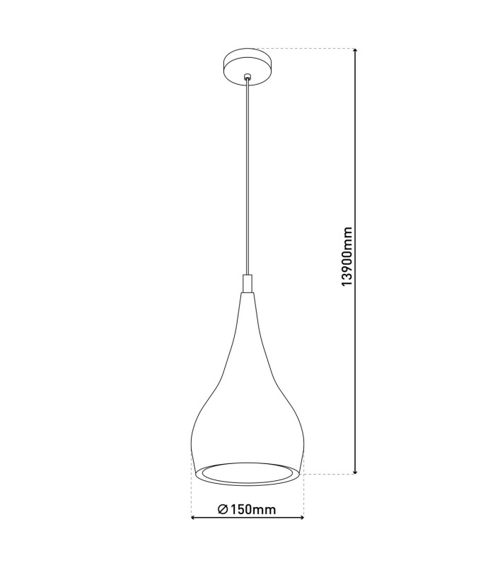 Style 15cm Dome Pendant Ceiling Light Chrome-4