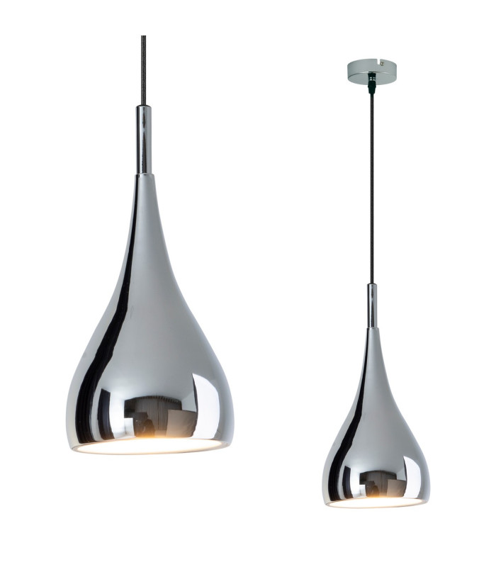 Style 15cm Dome Pendant Ceiling Light Chrome-12