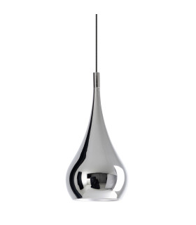 Style 23cm Dome Pendant Ceiling Light Chrome-1
