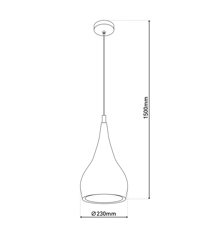 Style 23cm Dome Pendant Ceiling Light Chrome-5