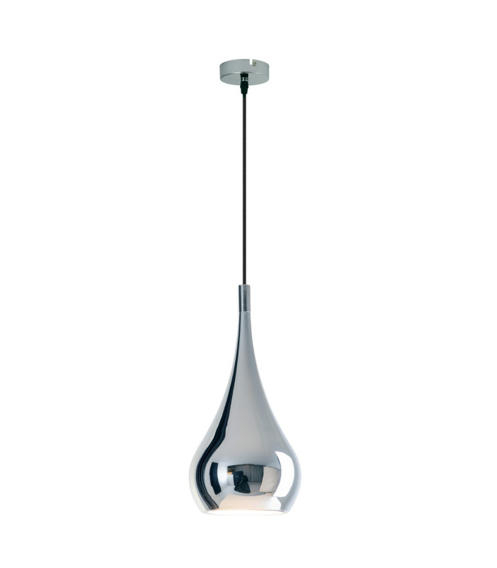 Style 23cm Dome Pendant Ceiling Light Chrome-7