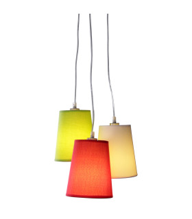 Saggy Cluster Pendant Ceiling Light Multi Colour 3xE14