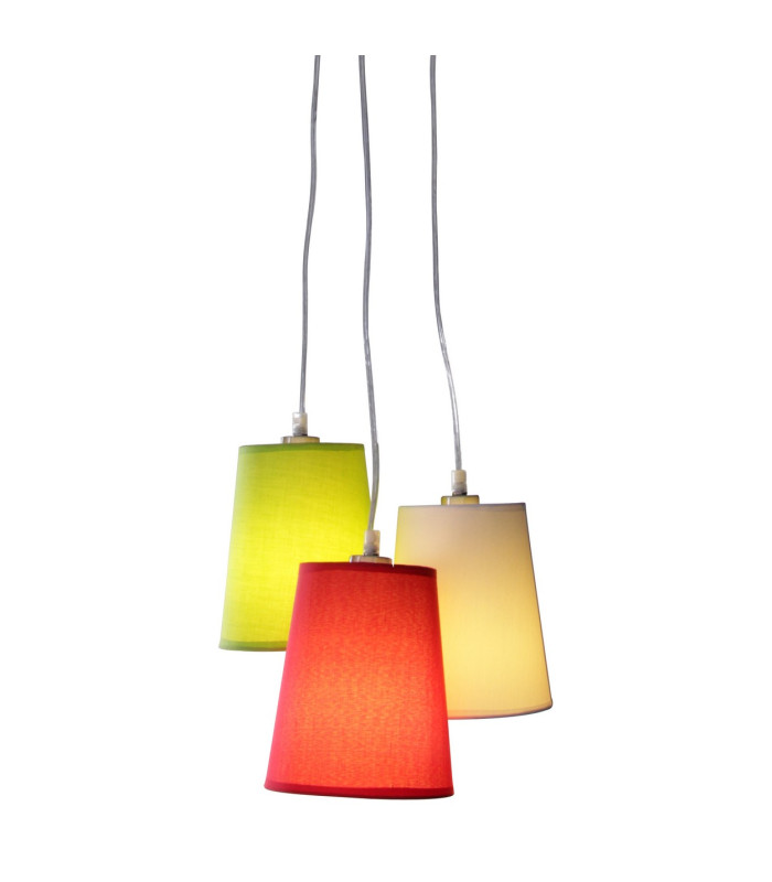 Saggy Cluster Pendant Ceiling Light Multi Colour 3xE14