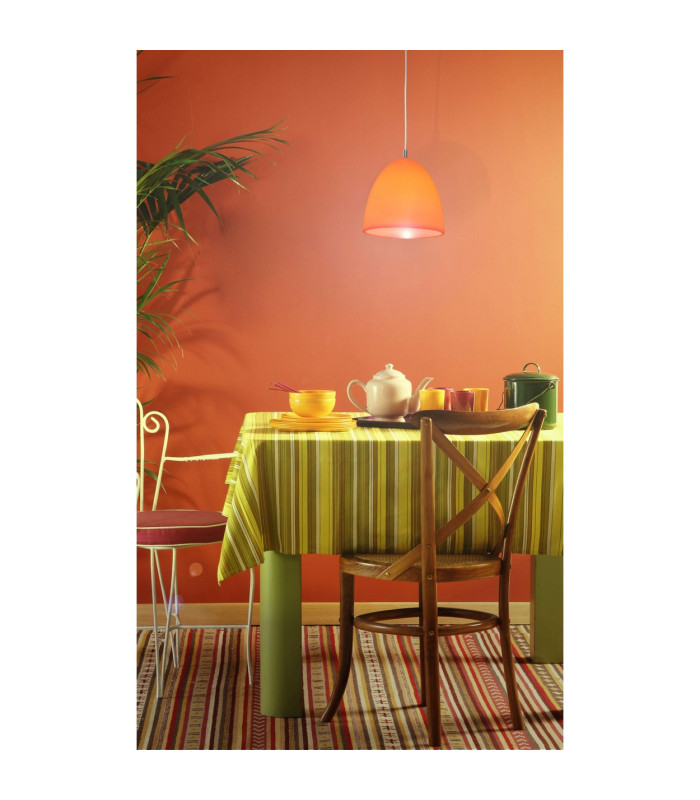 Catinus Dome Pendant Ceiling Light Orange 1xE27-2