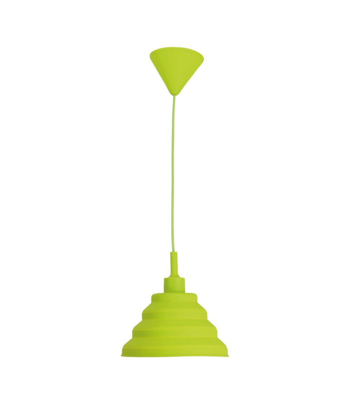 Cara Dome Pendant Ceiling Light Green 1xE27-5