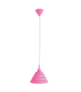 Cara Dome Pendant Ceiling Light Pink 1xE27-1