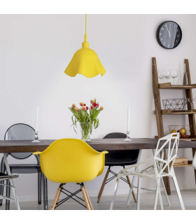 LeyaDome Pendant Ceiling Light Yellow 1xE27-2