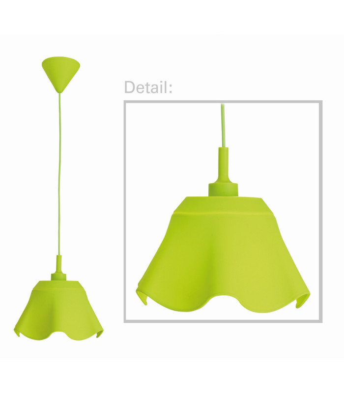 Leya Dome Pendant Ceiling Light Green 1xE27-3