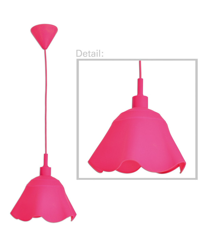 Leya Dome Pendant Ceiling Light Pink 1xE27-3