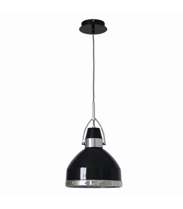 Cottage Dome Pendant Ceiling Light Black-4