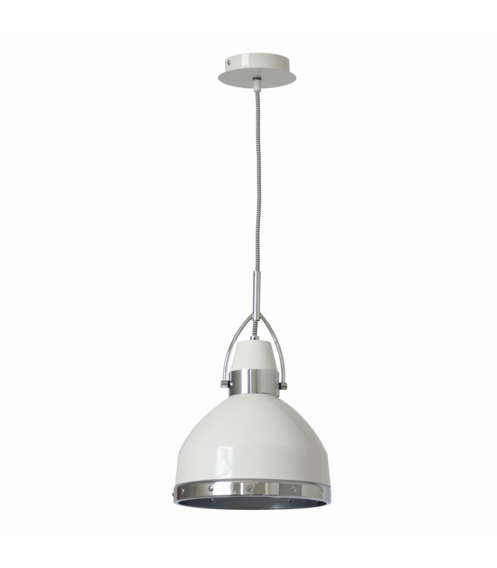 Cottage Dome Pendant Ceiling Light White 1xE27-4