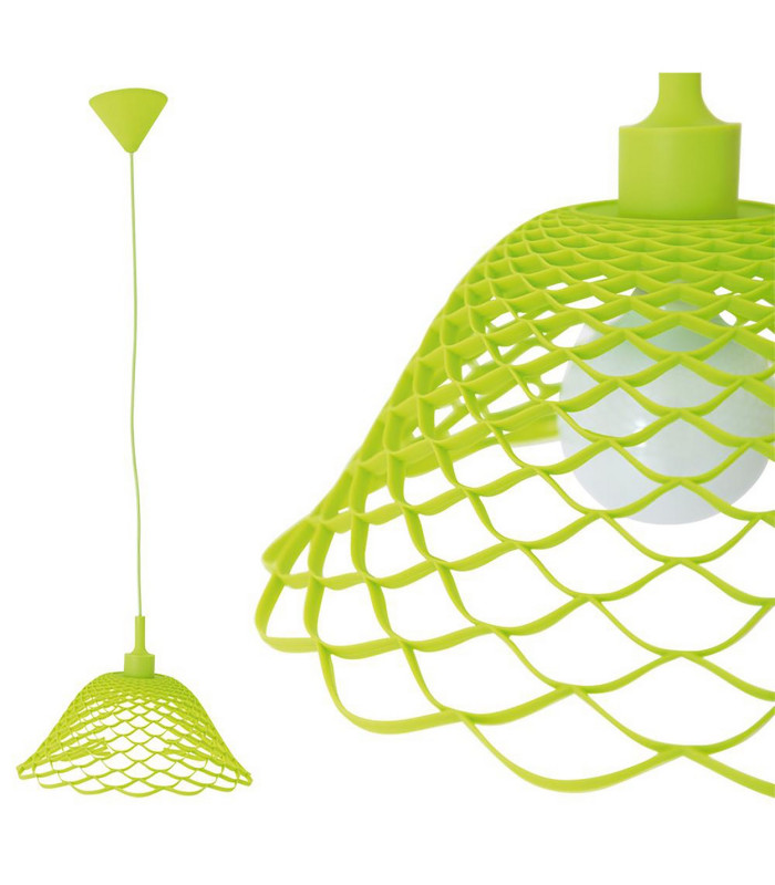 Cera Dome Pendant Ceiling Light Green 1xE27-3