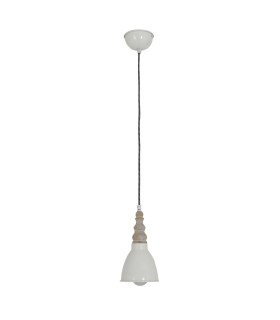 Delhi Slim Pendant Ceiling Light Beige 1xE27-1