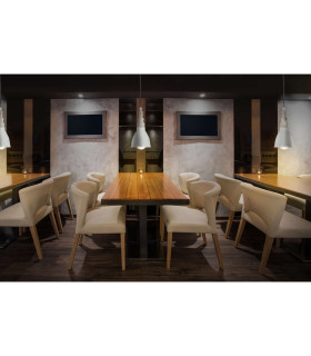 Delhi Slim Pendant Ceiling Light Beige 1xE27-2