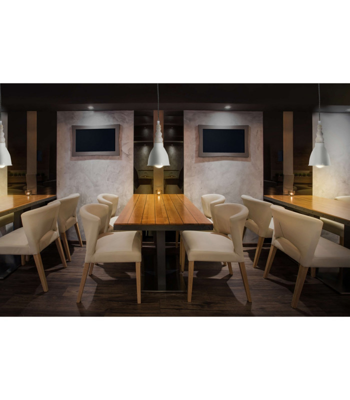 Delhi Slim Pendant Ceiling Light Beige 1xE27-2