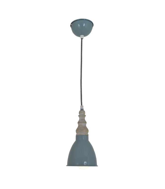 Delhi Slim Pendant Ceiling Light Green 1xE27-1