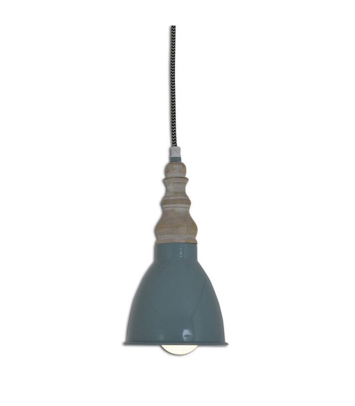 Delhi Slim Pendant Ceiling Light Green 1xE27-3