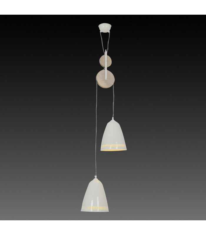 Jaipur Pendant Ceiling Light White 2xE27-2