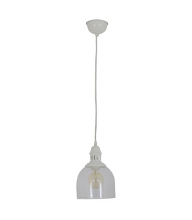 Mumbai Dome Pendant Ceiling Light White 1xE27-1