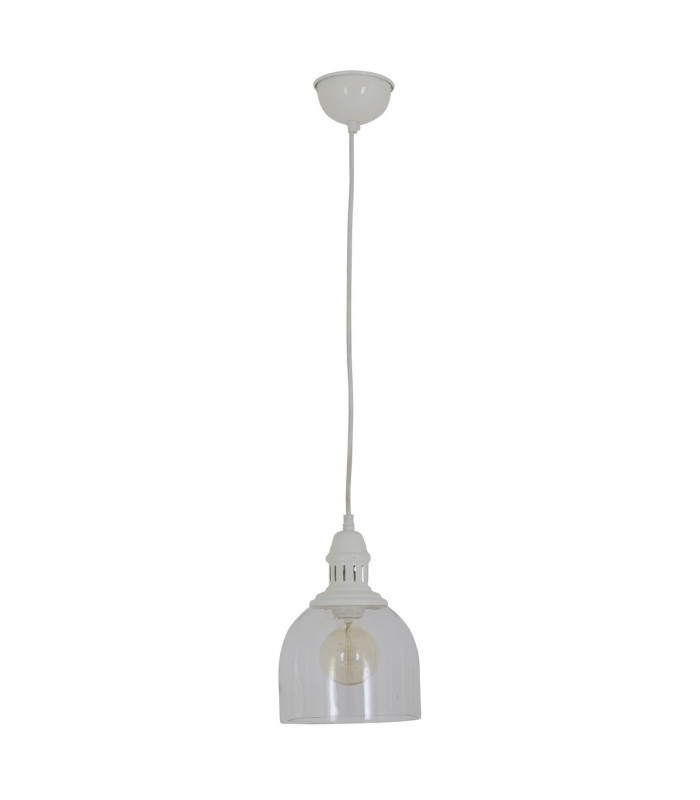 Mumbai Dome Pendant Ceiling Light White 1xE27-1