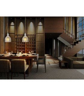 Mumbai Dome Pendant Ceiling Light White 1xE27-2