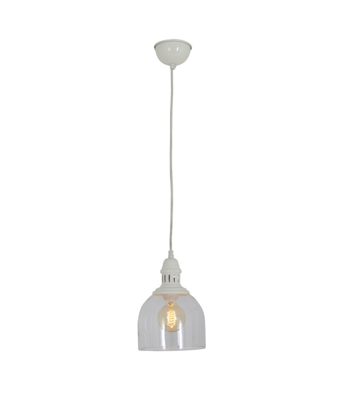 Mumbai Dome Pendant Ceiling Light White 1xE27-3