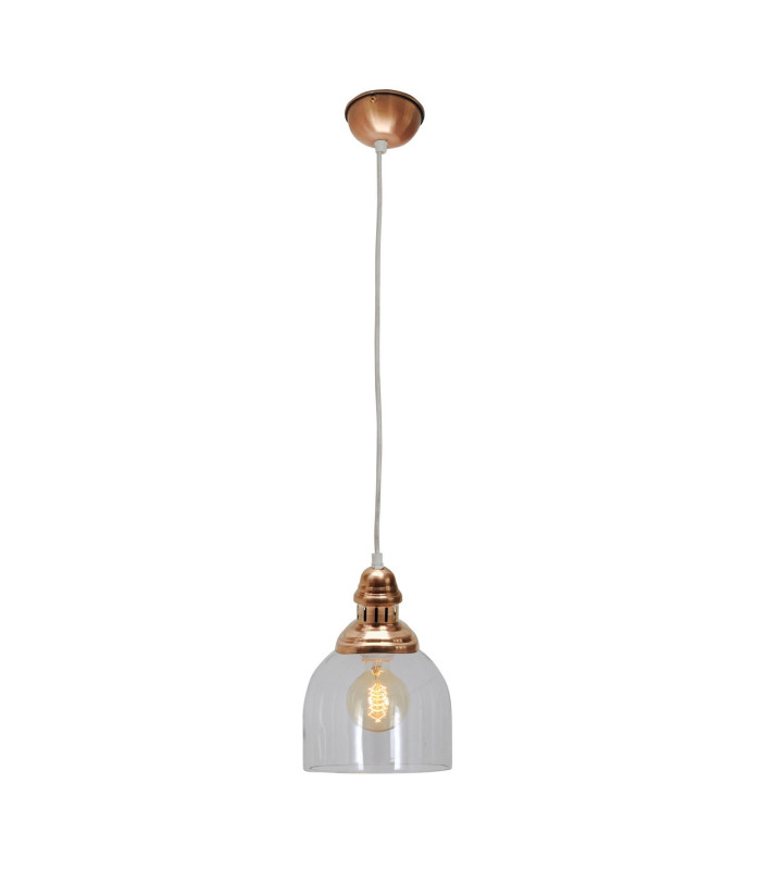 Mumbai Dome Pendant Ceiling Light Copper 1xE27-3