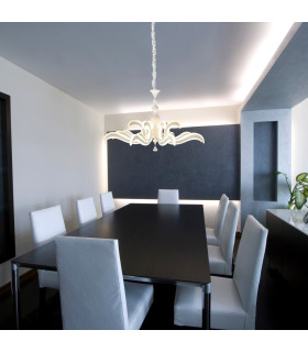 Ludwig Dimmable LED Pendant Ceiling Light White 2700K Remote Control-2