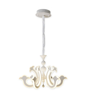 Ludwig Dimmable LED Tall Pendant Ceiling Light White 2700K Remote Control-1